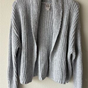 Worthington Women's Light Gray Cardigan Sweater